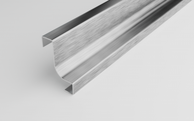 Плинтус для кафеля Пл 01-8НС (2700, 001, Сатинированная нержавеющая сталь, AISI 430)