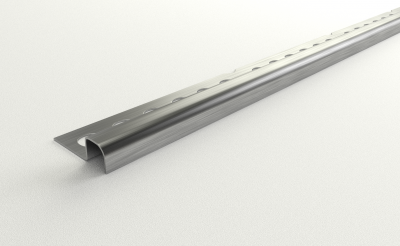 Профиль оконтовачный для плитки наружный ПК 12-15 (2700, 001, Сатинированная нержавеющая сталь, AISI 430)