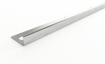 Профиль для кафеля внешний К 12 (2700, 001, Сатинированная нержавеющая сталь, AISI 430)