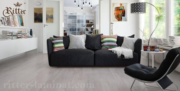 Ламинат Ritter Людовик  Дуб Грей (1295*192*8,4) (в уп.-8шт.=1,989м2)