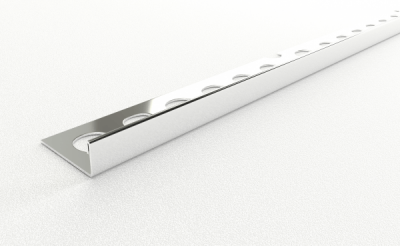 Профиль окантовочный для плитки внешний ПК 01-12 (2700, 001, Полированная нержавеющая сталь, AISI 304)