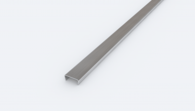 Разделительный профиль для кафеля ПП 25 (2700, 001, Сатинированная нержавеющая сталь, AISI 430)