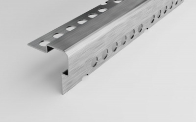 Угловой закругленный профиль для плитки ПКр 12-25 (2700, 001, Сатинированная нержавеющая сталь, AISI 430)