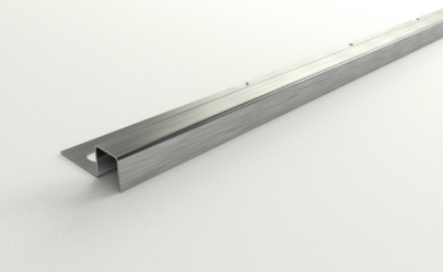 Профиль для кафеля окантовочный ПК 11-15 (2700, 001, Сатинированная нержавеющая сталь, AISI 430)