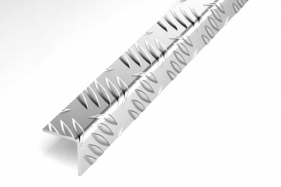 Угол рифленый из алюминиевого листа Квинтет Укв 03 (1000, 500)