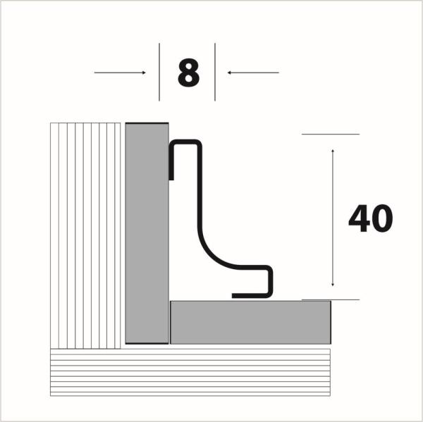 Плинтус для кафеля Пл 01-8