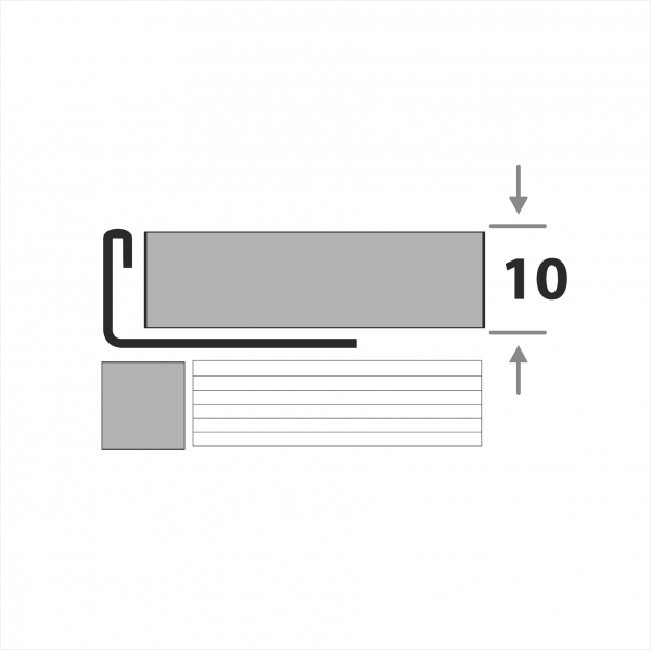 Профиль окантовочный для плитки внешний ПК 01-10