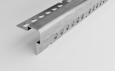 Угловой закругленный профиль для плитки ПКр 10-20 (2700, 001, Сатинированная нержавеющая сталь, AISI 430)