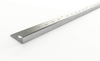 Профиль для кафеля внешний К 8 (2700, 001, Сатинированная нержавеющая сталь, AISI 430)