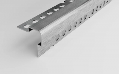 Угловой закругленный профиль для плитки ПКр 8-25 (2700, 001, Сатинированная нержавеющая сталь, AISI 430)