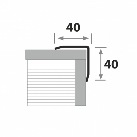 1Профиль угловой защитный наружный ПУ 40-1