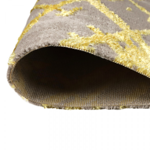 Ковролин Kaplancer Faiber 8449-53 Grey/Gold ширина 4м 3