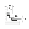 Профиль окантовочный для плитки внутренний ПК 6-15