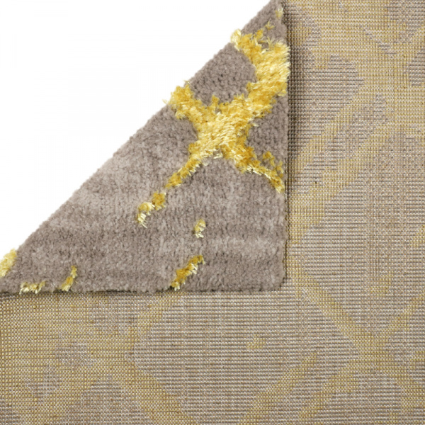 Ковролин Kaplancer Faiber 8449-53 Grey/Gold ширина 4м 4