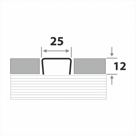Разделительный профиль для кафеля высотой ПП 05-12