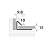 Профиль окантовочный для плитки внутренний ПК 18-15