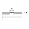 Разделительный профиль для кафеля высотой ПП 20-12