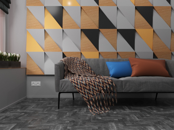 Кварц-виниловая плитка Fine Floor Stone Small Plank Дюранго FF-445 1 фото