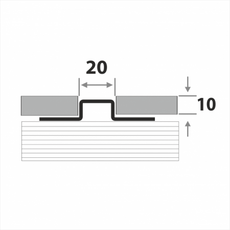 Разделительный профиль для кафеля высотой ПП 20-10
