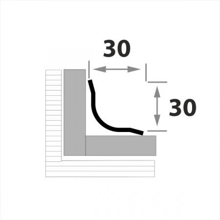 Профиль угловой защитный внутренний УП 12-2