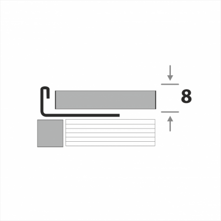 Профиль окантовочный для плитки внешний ПК 01-8