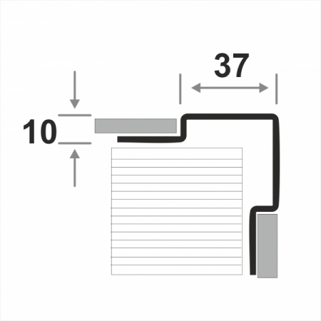 Угловой защитный профиль для плитки ПК 10-37