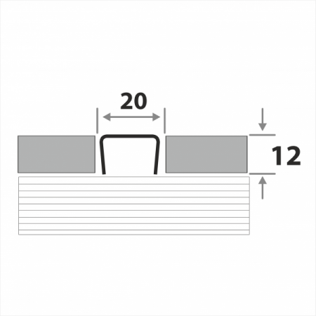 Разделительный профиль для кафеля высотой ПП 04-12