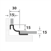 Профиль окантовочный для плитки внутренний ПК 61-15